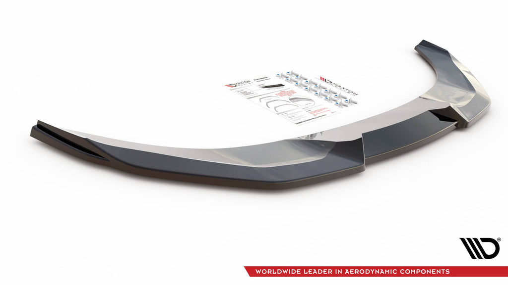 Maxton Design Street+ Spoilerlippe Front Ansatz V.2 passend für Nissan 370Z Nismo Facelift schwarz Hochglanz