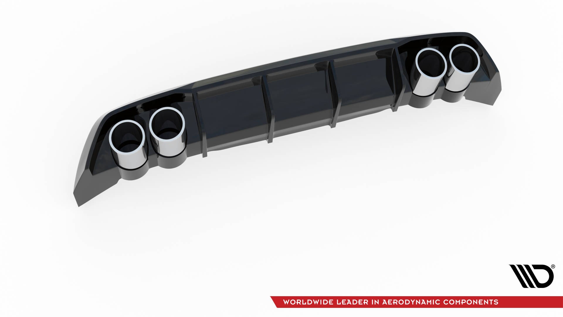 Maxton Design Diffusor Heck Ansatz + Endrohre passend für Seat Leon FR Hatchback Mk4