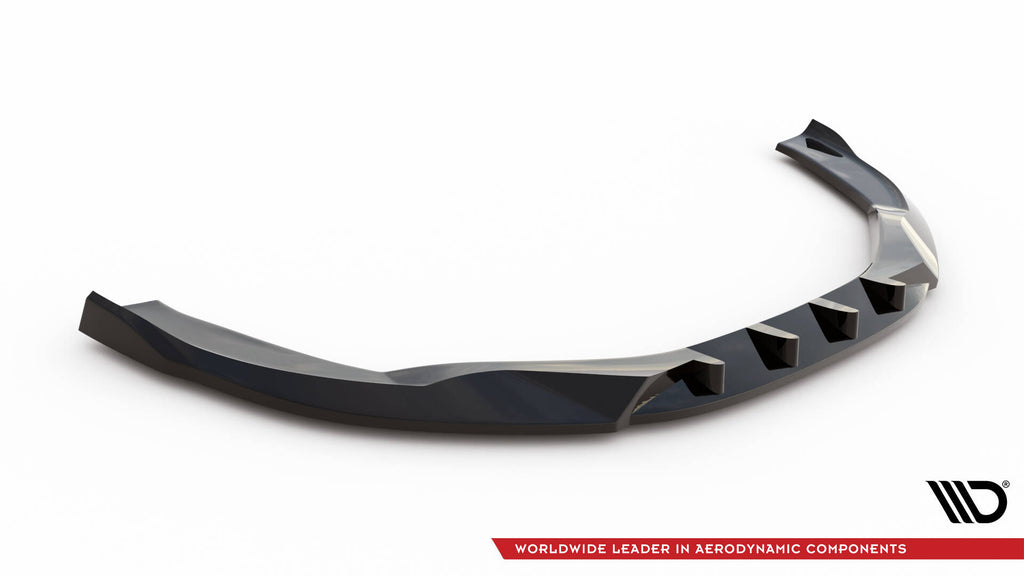 Maxton Design Street+ Spoilerlippe Front Ansatz passend für Audi A8 D4 Facelift schwarz Hochglanz