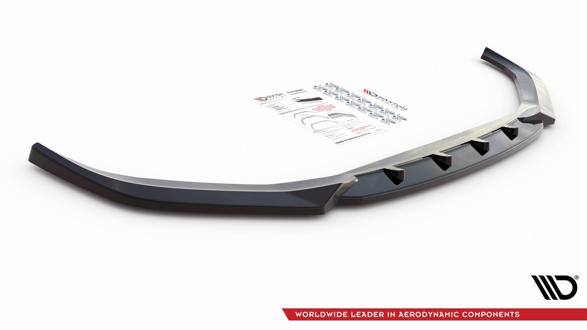 Maxton Design Street+ Spoilerlippe Front Ansatz V.2 passend für BMW 5er G30 / G31 schwarz Hochglanz