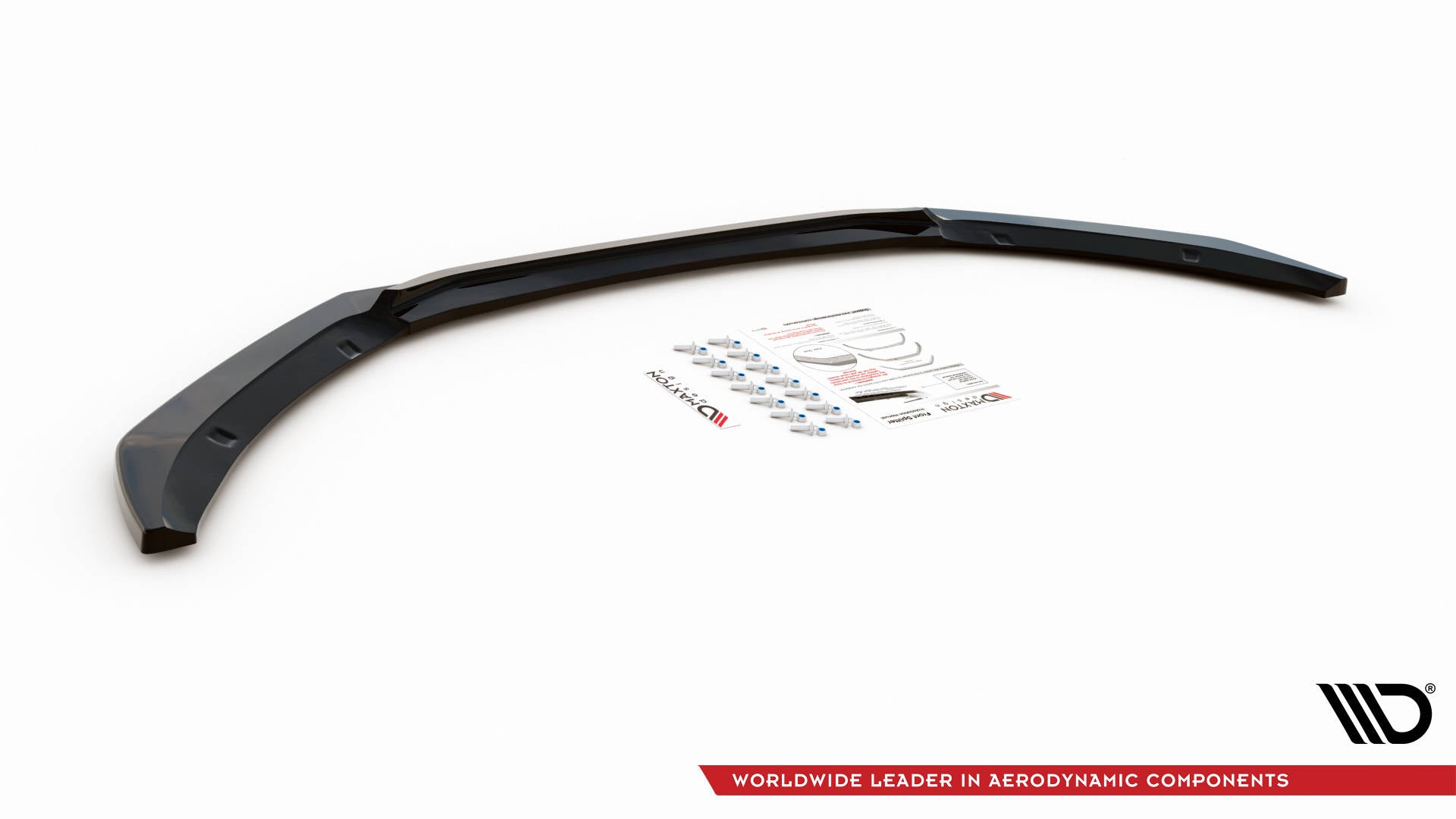 Maxton Design Street+ Spoilerlippe Front Ansatz V.1 passend für Jaguar XF R-Sport X260 schwarz Hochglanz
