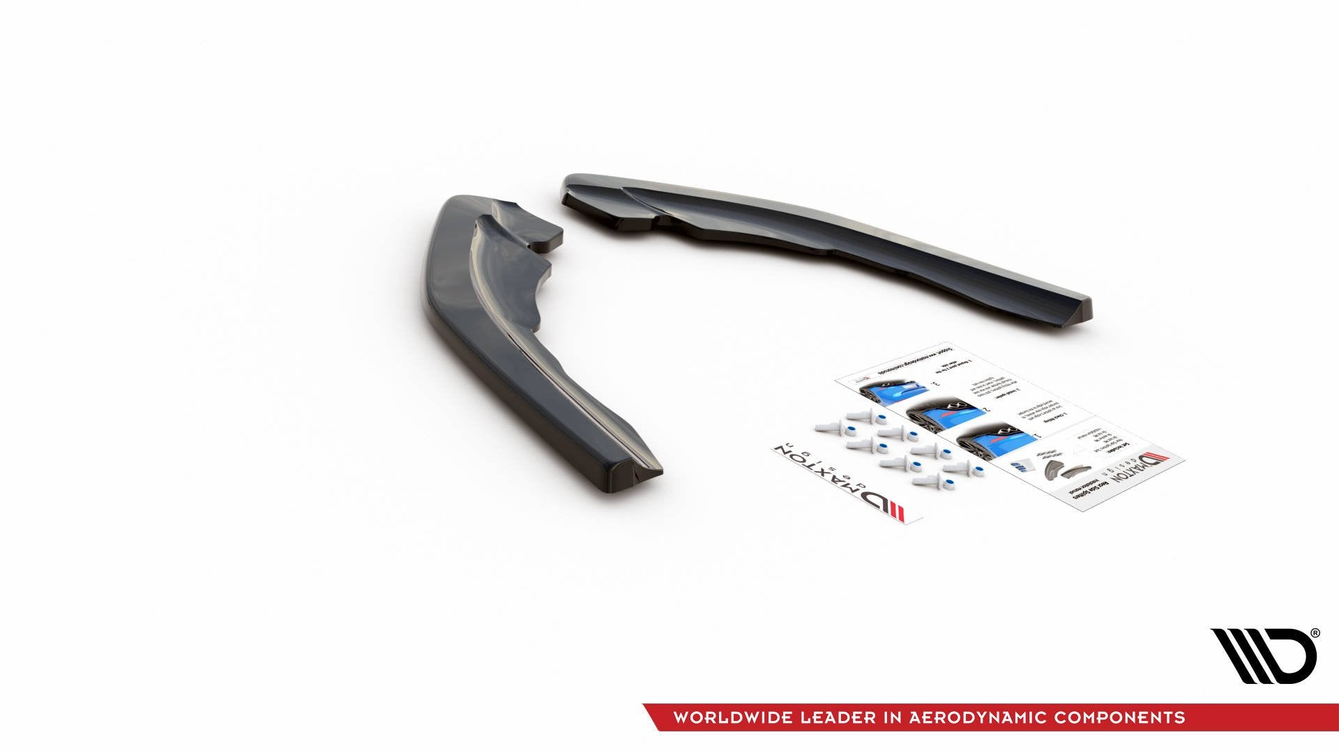 Maxton Design Heck Ansatz Flaps Diffusor V.2 passend für BMW M2 F87 schwarz Hochglanz