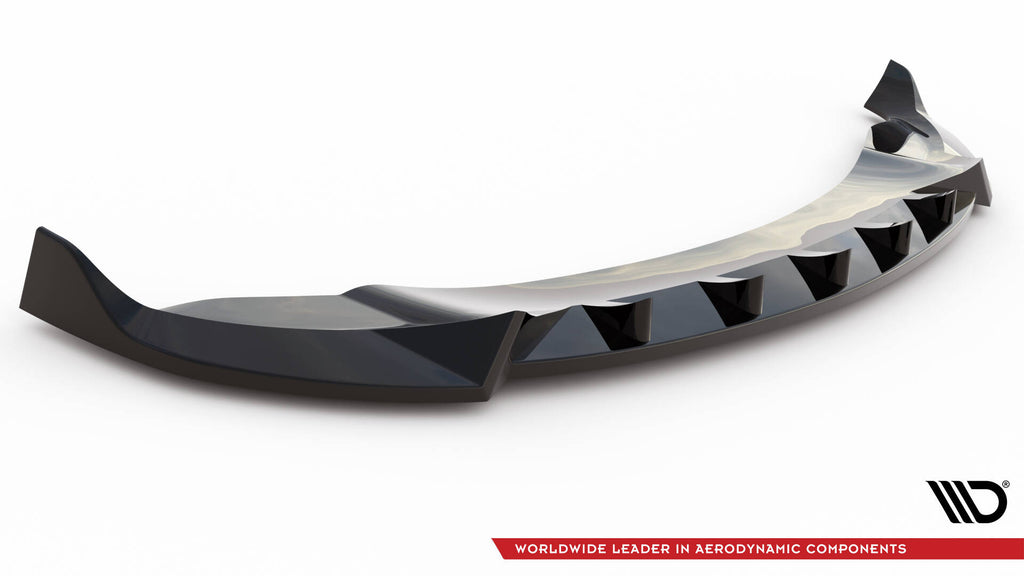 Maxton Design Street+ Spoilerlippe Front Ansatz V.1 passend für Tesla Model Y schwarz Hochglanz
