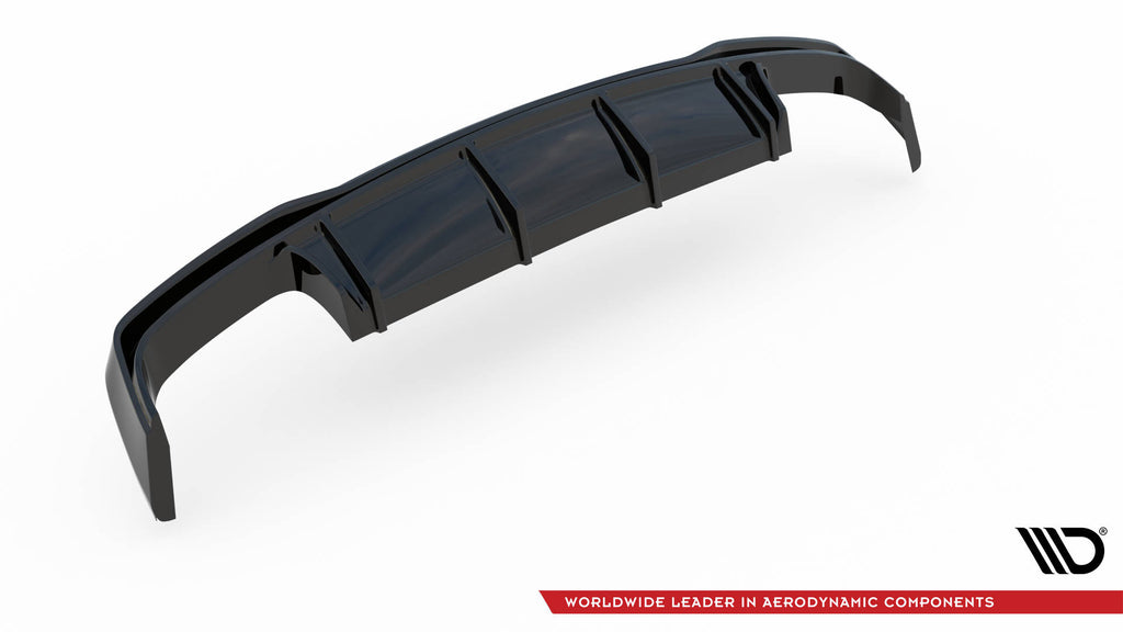 Maxton Design Diffusor Heck Ansatz passend für Audi A6 S-Line / S6 C8 / C8 Facelift schwarz Hochglanz