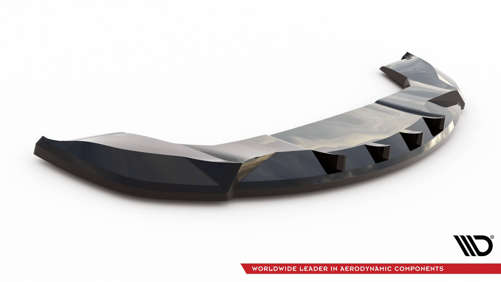 Maxton Design Street+ Spoilerlippe Front Ansatz V.2 passend für Tesla Model X Mk1 Facelift schwarz Hochglanz