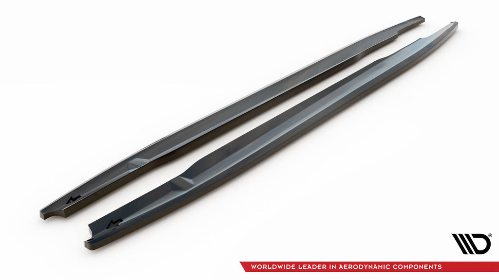 Maxton Design Street+ Seitenschweller Leisten passend für Mercedes-Benz C AMG-Line / 43 AMG W206 schwarz Hochglanz
