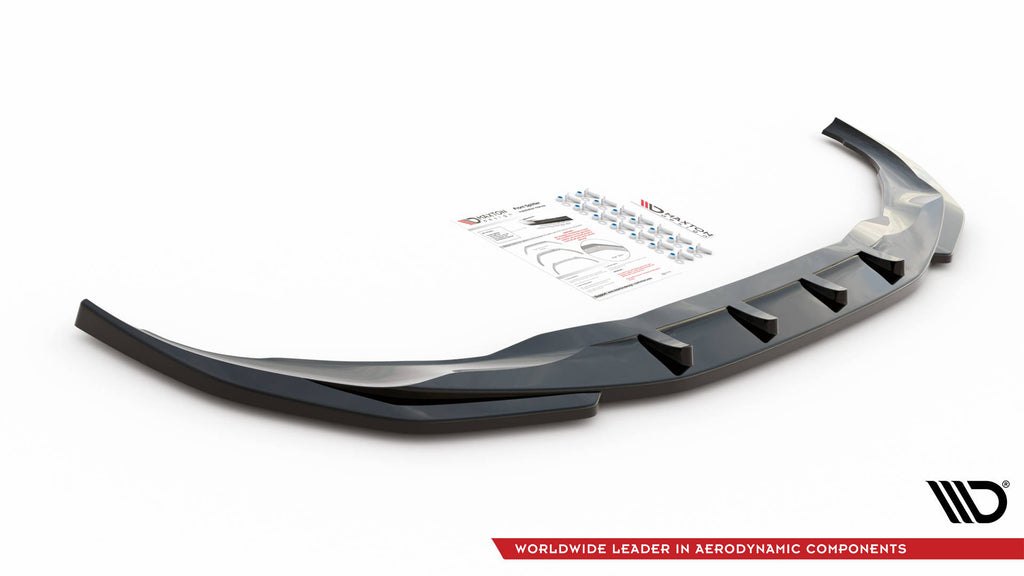 Maxton Design Street+ Spoilerlippe Front Ansatz V.1 passend für BMW 7 M-Paket G11 / G12 Facelift schwarz Hochglanz