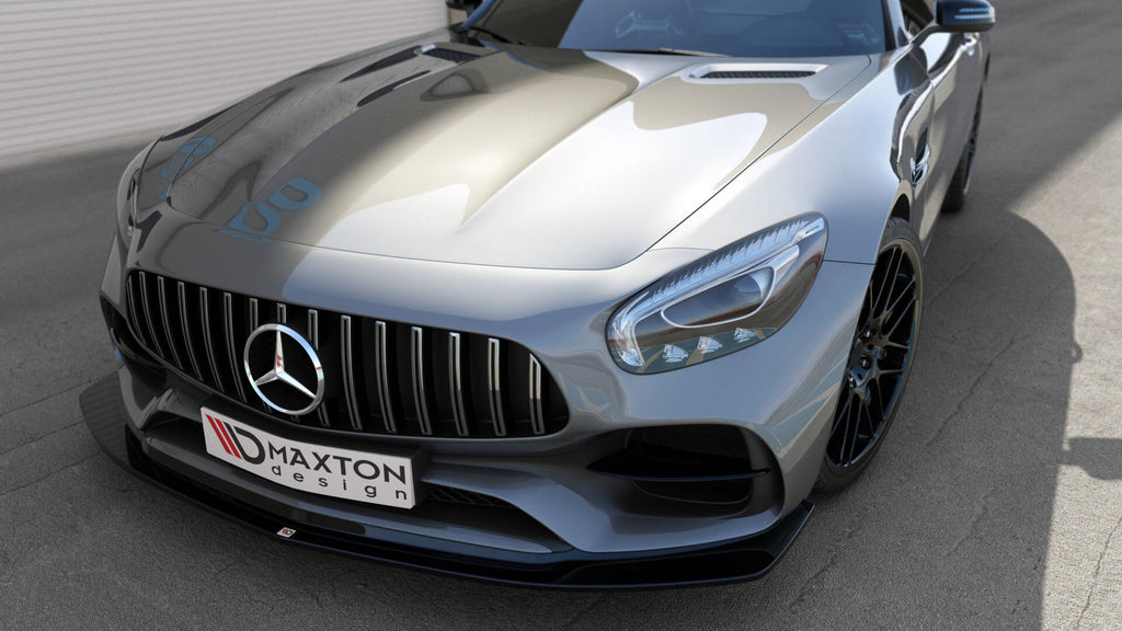 Maxton Design Street+ Spoilerlippe Front Ansatz passend für Mercedes-AMG GT S C190 Facelift schwarz Hochglanz