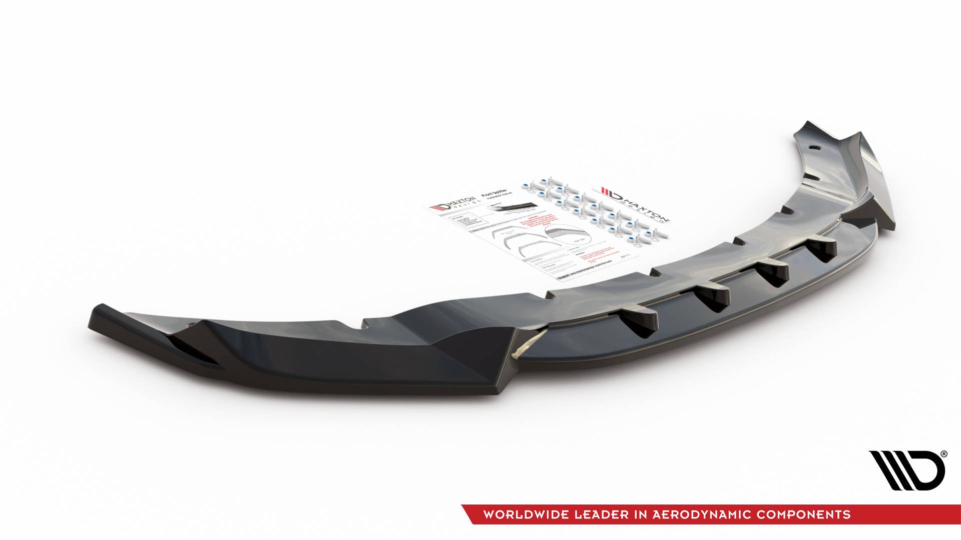 Maxton Design Street+ Spoilerlippe Front Ansatz V.1 passend für BMW X5 M F85 / X6 M F86 schwarz Hochglanz