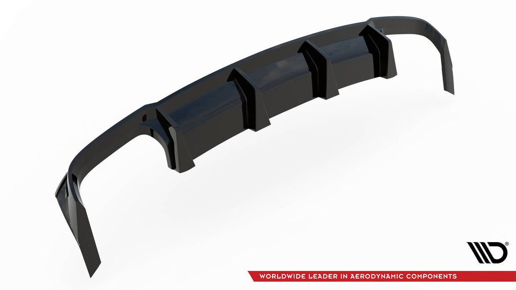 Maxton Design Diffusor Heck Ansatz passend für Audi S8 D5 schwarz Hochglanz