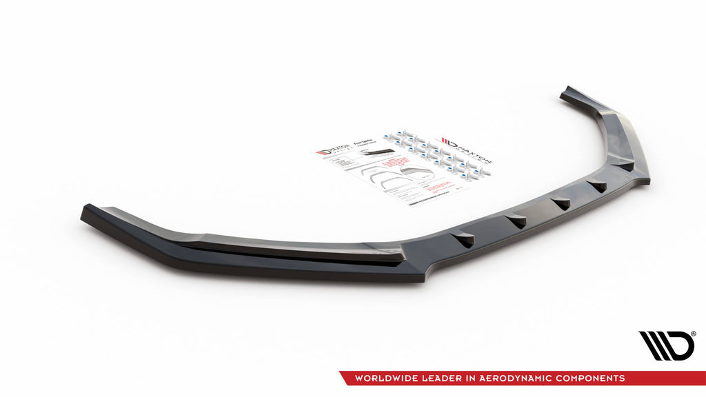 Maxton Design Street+ Spoilerlippe Front Ansatz V.1 passend für Hyundai I20 N Mk3 schwarz Hochglanz