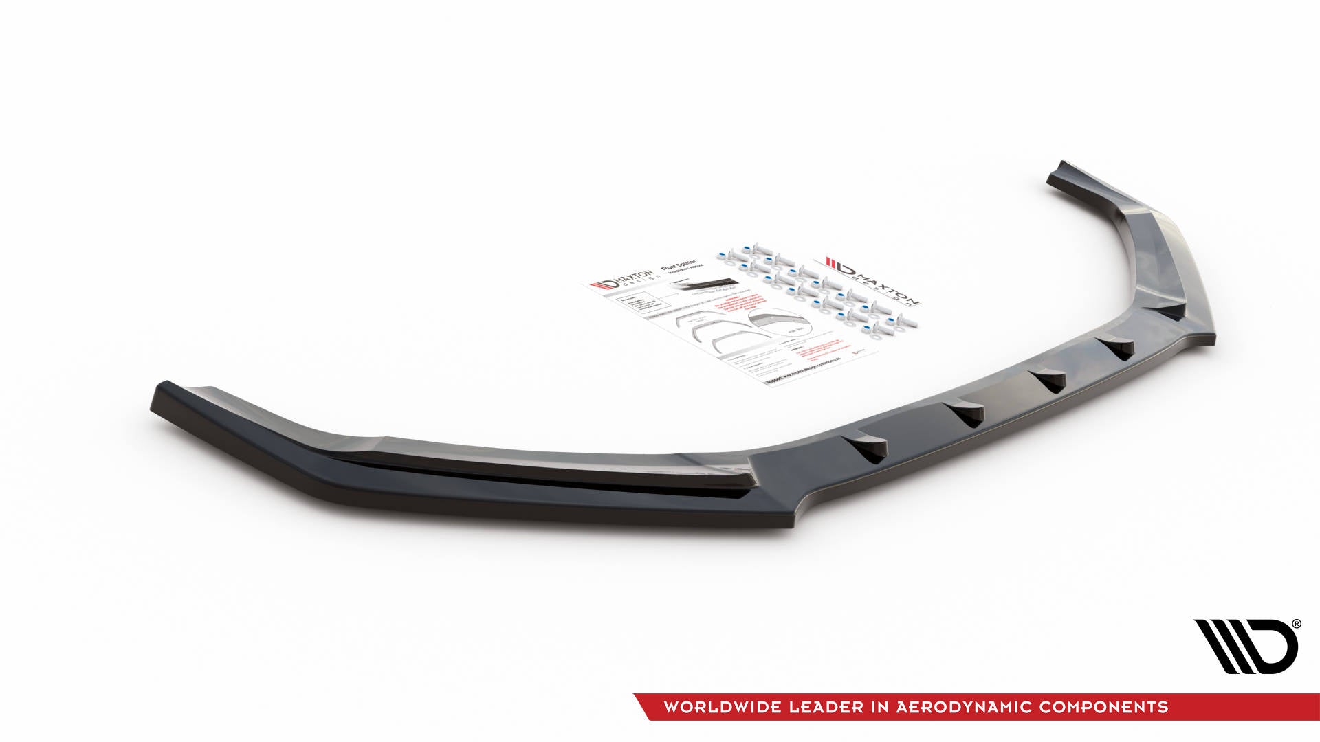 Maxton Design Street+ Spoilerlippe Front Ansatz V.1 passend für Hyundai I20 N Mk3 schwarz Hochglanz