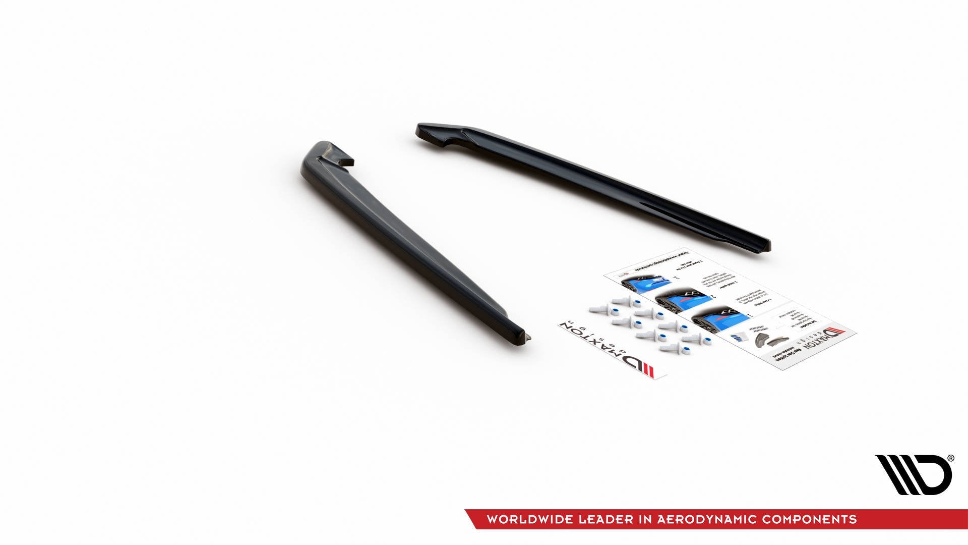 Maxton Design Heck Ansatz Flaps Diffusor passend für BMW 5er G30 Facelift M-Paket schwarz Hochglanz