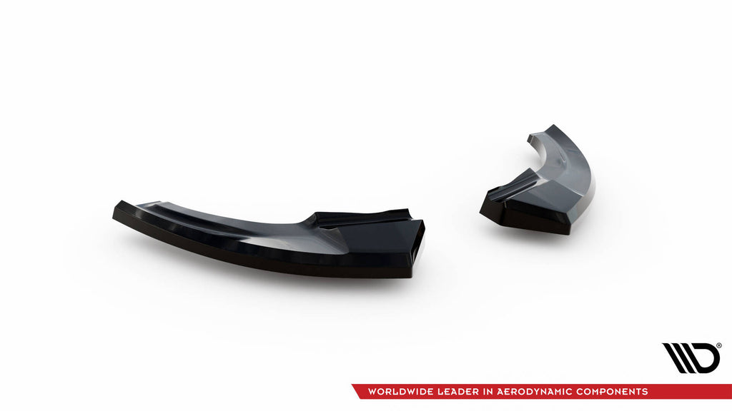 Maxton Design Heck Ansatz Flaps Diffusor passend für VW Polo GTI Mk6 Facelift schwarz Hochglanz