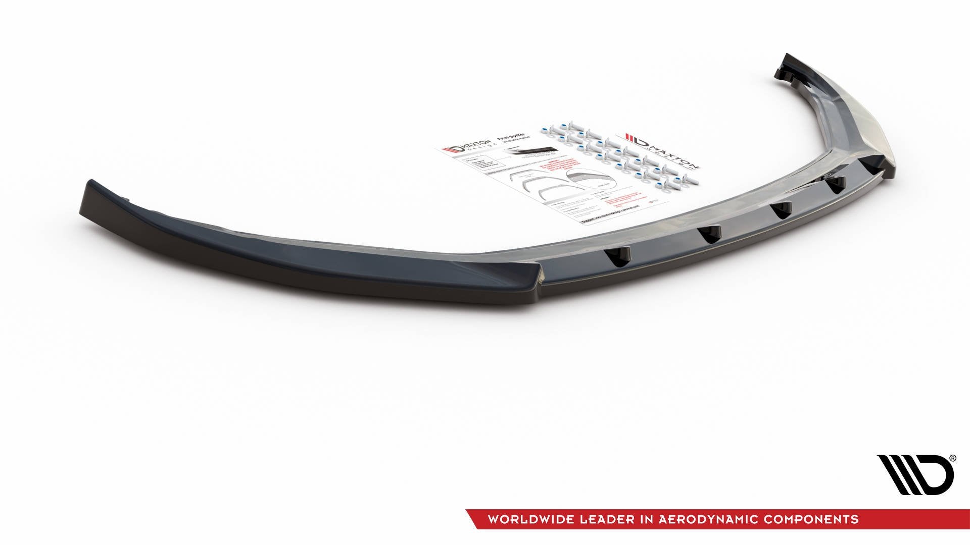 Maxton Design Street+ Spoilerlippe Front Ansatz V.2 passend für Skoda Kamiq Mk1 schwarz Hochglanz