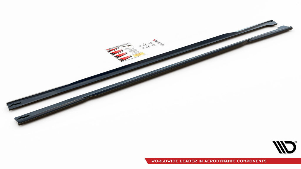 Maxton Design Street+ Seitenschweller Leisten passend für Audi A7 C8 schwarz Hochglanz