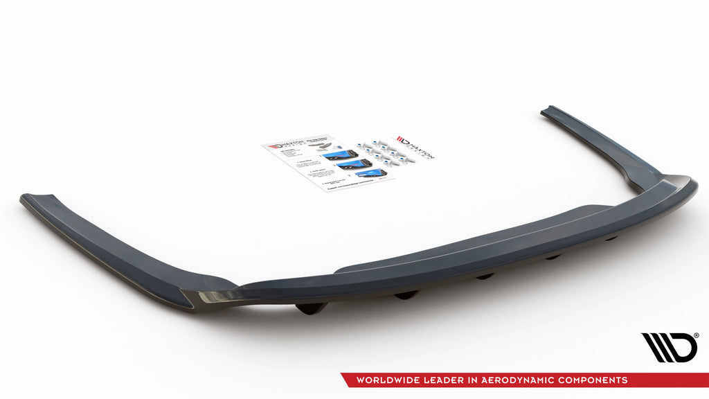 Maxton Design Street+ Mittlerer Diffusor RACE passend für Skoda Octavia Mk4 schwarz Hochglanz