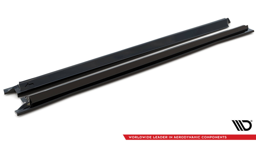 Maxton Design Street+ Seitenschweller Leisten passend für Audi RSQ8 Mk1 schwarz Hochglanz