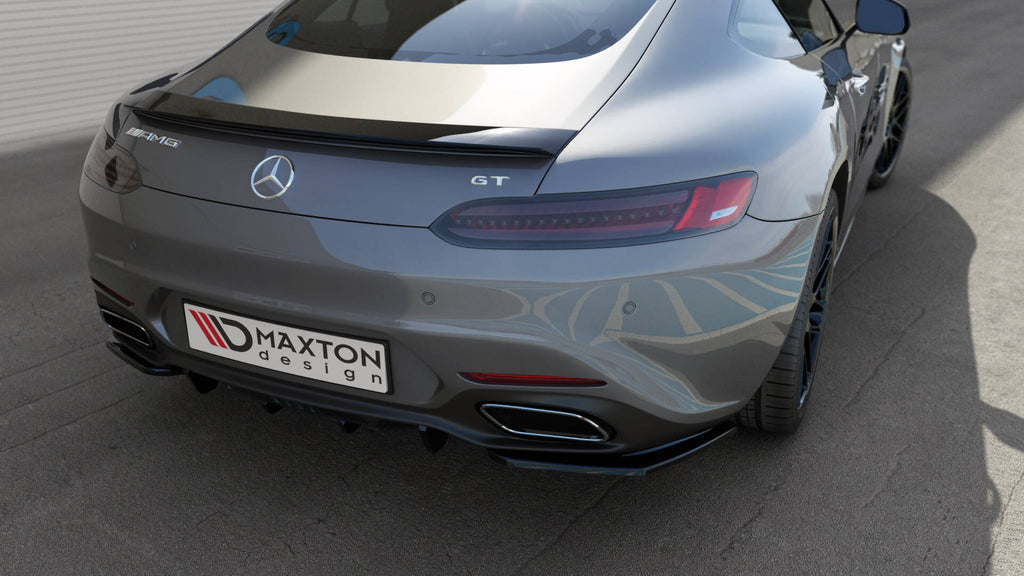 Maxton Design Spoiler CAP passend für Mercedes-AMG GT / GT S C190 Facelift schwarz Hochglanz