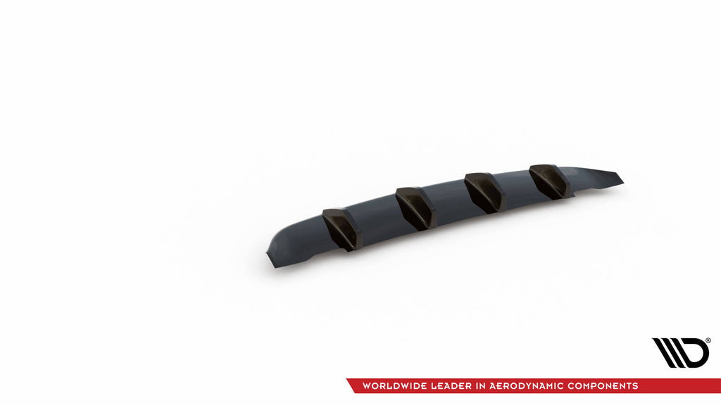 Maxton Design Diffusor Heck Ansatz passend für Ford Mustang Mk5 Facelift schwarz Hochglanz