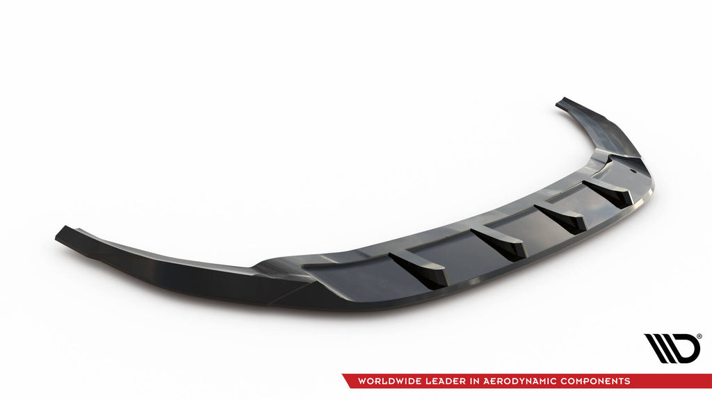 Maxton Design Street+ Spoilerlippe Front Ansatz V.6 passend für VW Golf R / R-Line Mk7 schwarz Hochglanz