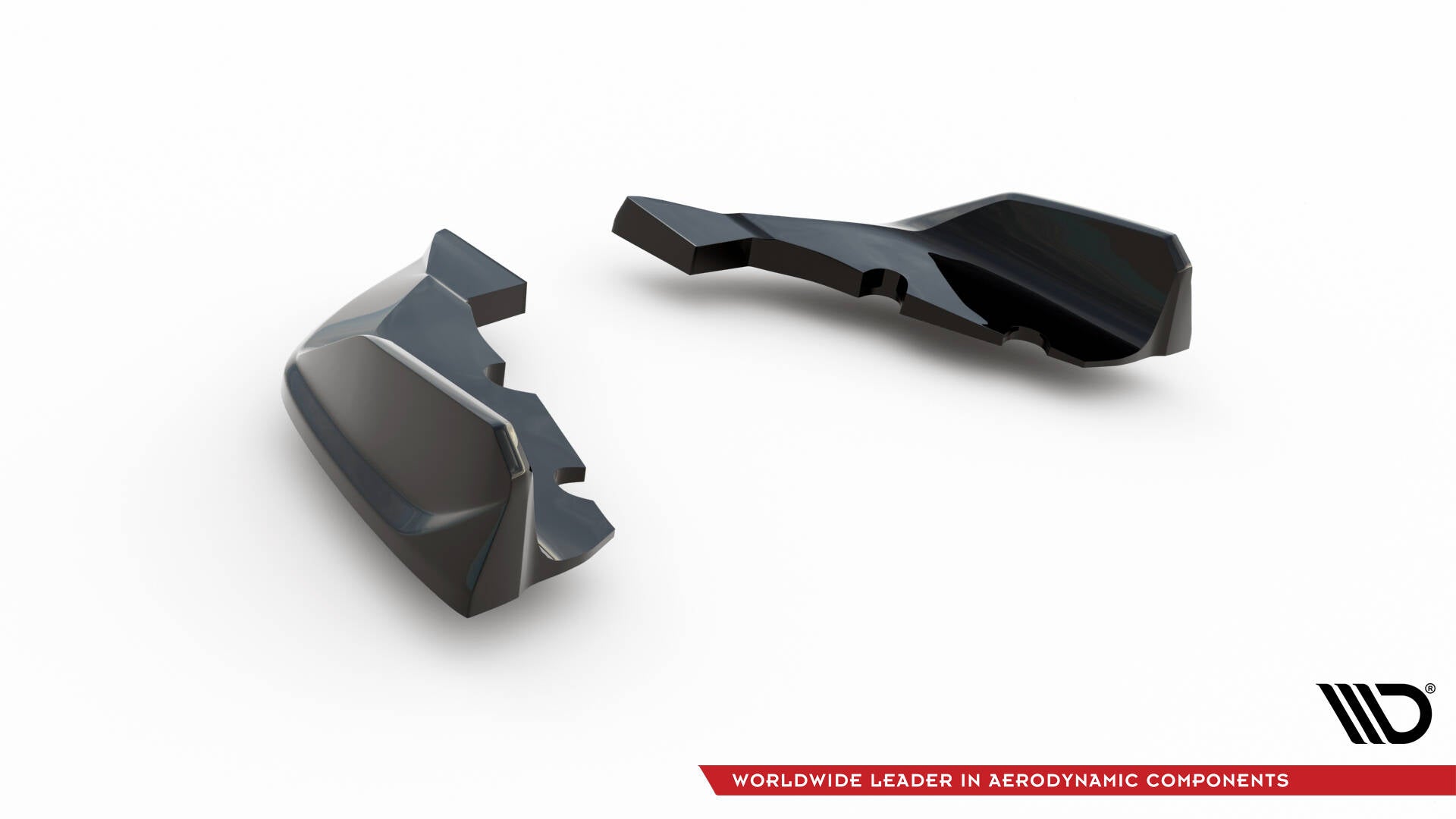 Maxton Design Heck Ansatz Flaps Diffusor V.8 passend für (Für heckansatz v.1) BMW 1er M-Paket / M135i / 128ti F40 schwarz Hochglanz