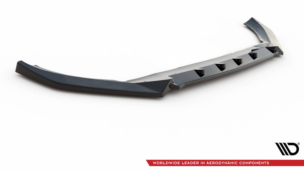 Maxton Design Street+ Spoilerlippe Front Ansatz V.2 passend für Volvo XC60 Mk2 R-Design schwarz Hochglanz