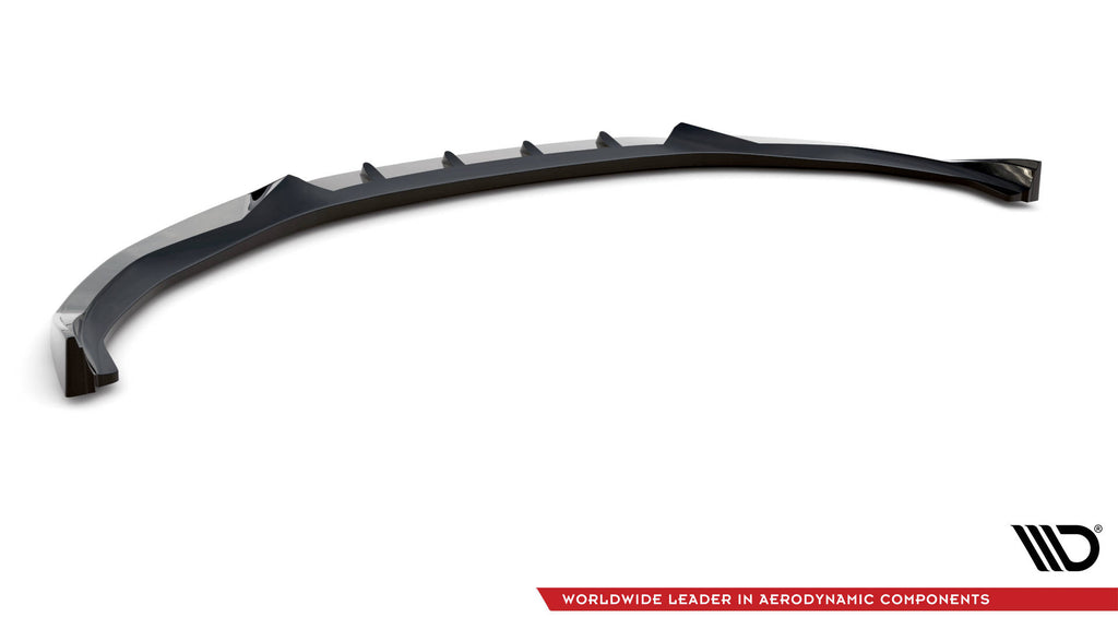 Maxton Design Street+ Spoilerlippe Front Ansatz V.2 passend für BMW 4er / i4 Gran Coupe M-Paket / M440i G26 schwarz Hochglanz