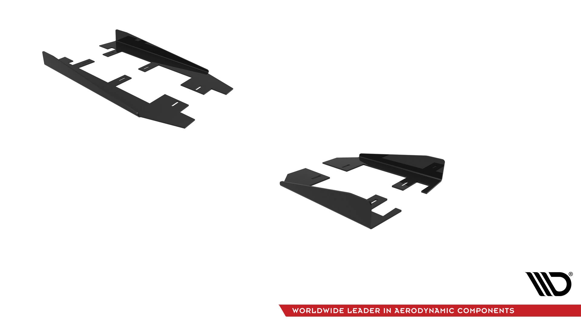 Maxton Design Seitenschweller Flaps passend für Ford Mustang Dark Horse Mk7 schwarz Hochglanz