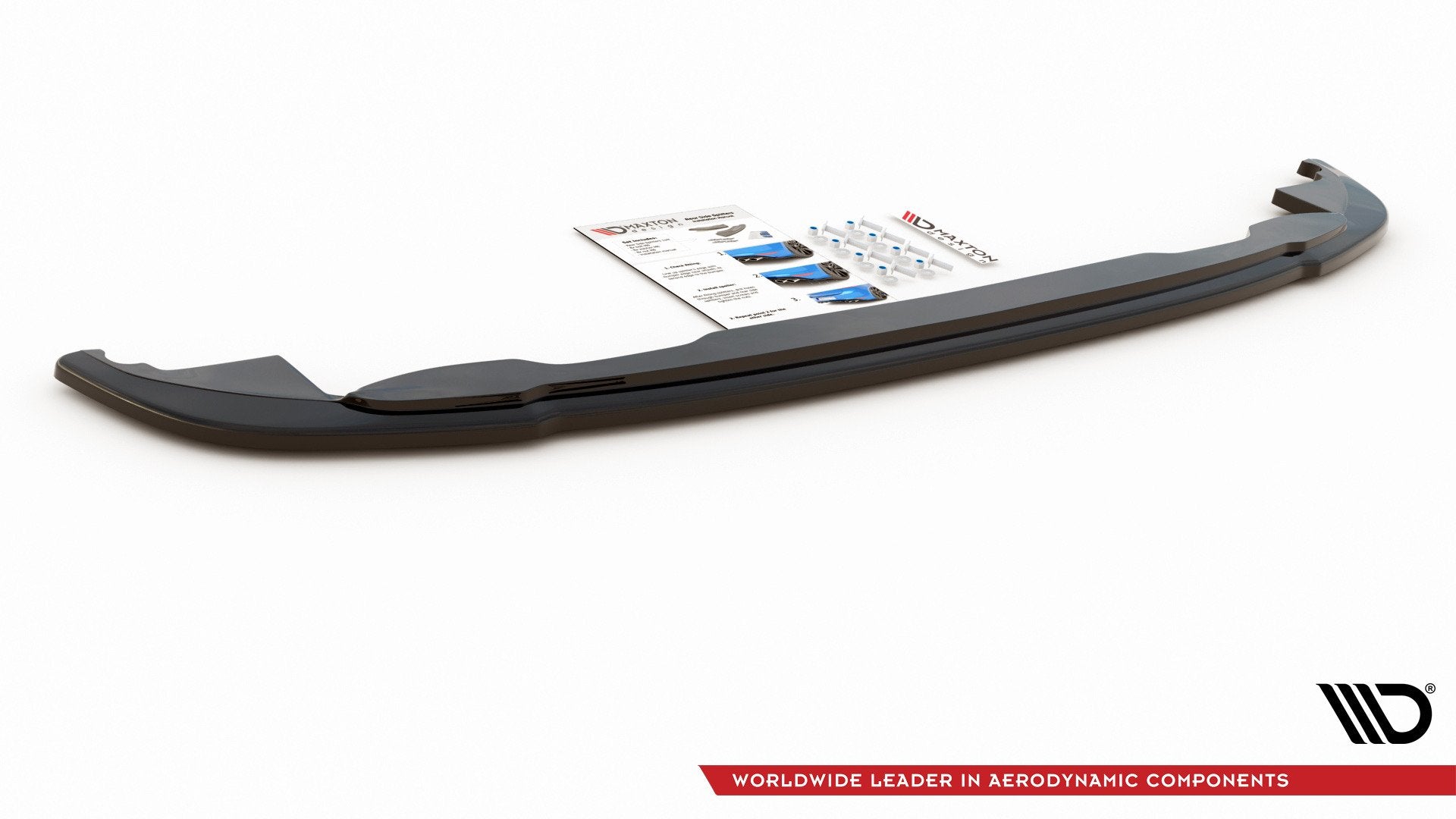 Maxton Design Mittlerer Diffusor Heck Ansatz für Volkswagen T-Cross schwarz matt