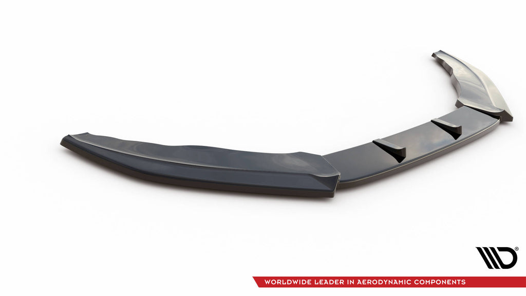 Maxton Design Street+ Spoilerlippe Front Ansatz V.1 passend für Ford Puma ST-Line Mk1 schwarz Hochglanz