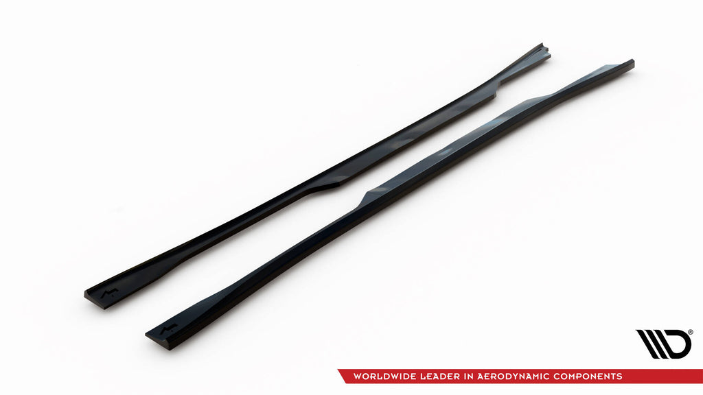 Maxton Design Street+ Seitenschweller Leisten V.2 passend für Infiniti Q50 S Mk1 schwarz Hochglanz