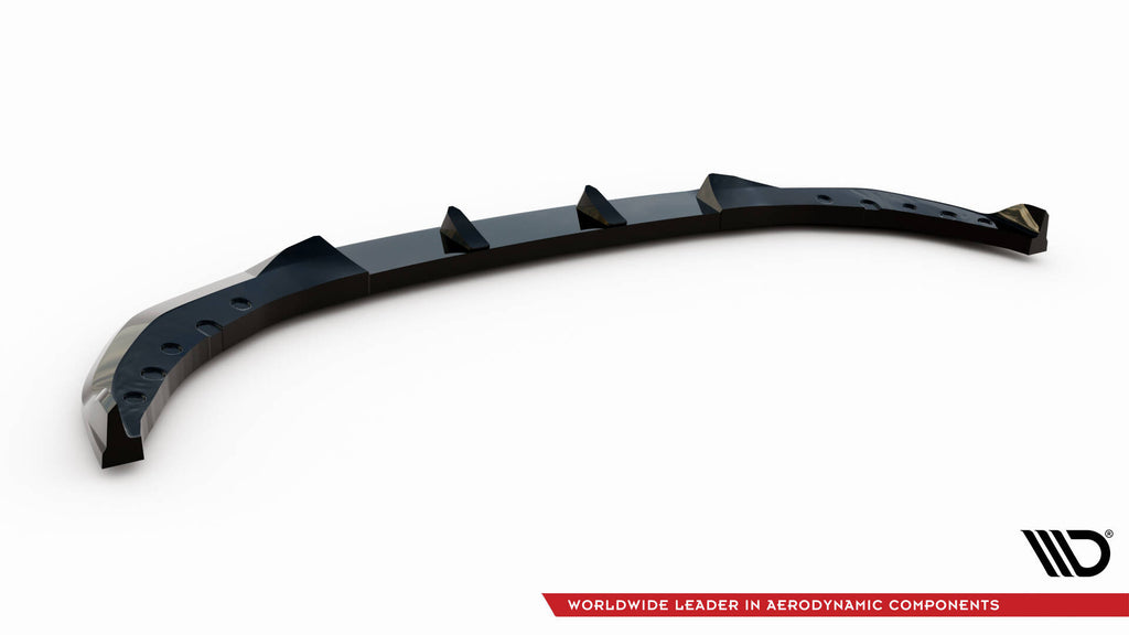 Maxton Design Street+ Spoilerlippe Front Ansatz passend für BMW 3er Limousine / Touring G20 / G21 Facelift schwarz Hochglanz