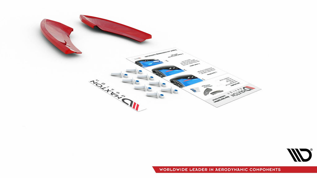 Maxton Design Heck Ansatz Flaps Diffusor passend für VW Golf 7 GTI TCR schwarz Hochglanz