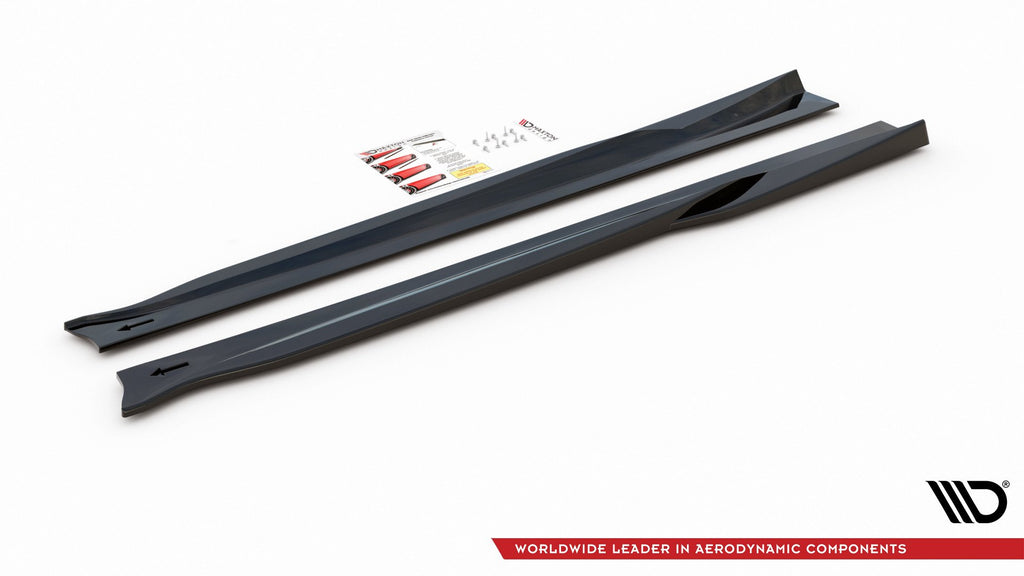 Maxton Design Street+ Seitenschweller Leisten passend für Alfa Romeo 4C schwarz Hochglanz