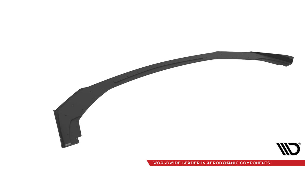 Maxton Design Street Pro Street+ Spoilerlippe Front Ansatz + Flaps passend für Ford Mustang GT Mk7 schwarz Hochglanz