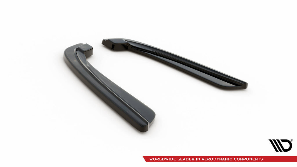 Maxton Design Heck Ansatz Flaps Diffusor passend für L + R BMW 5er M-Paket Limousine /Touring F10/F11 (mit zwei Einzel Endstücken) schwarz Hochglanz
