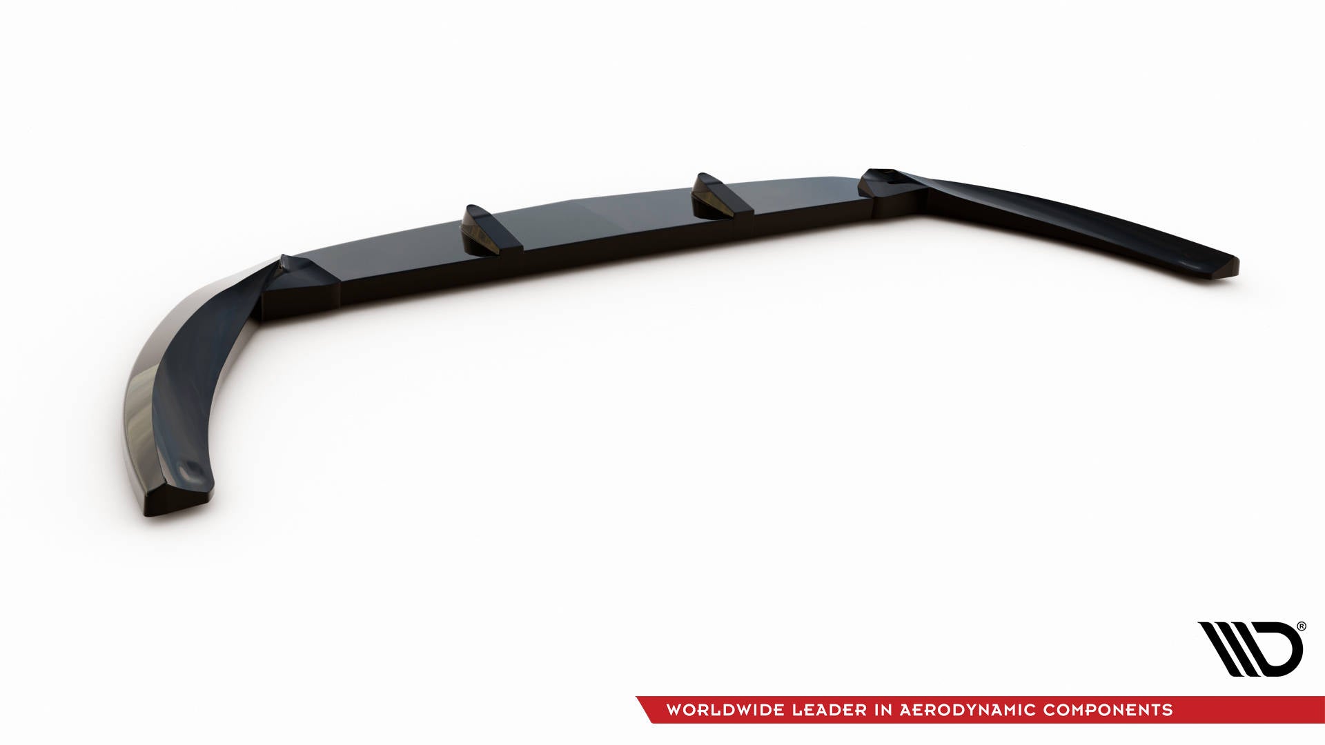 Maxton Design Street+ Spoilerlippe Front Ansatz passend für Mercedes-Benz B W246 Facelift schwarz Hochglanz