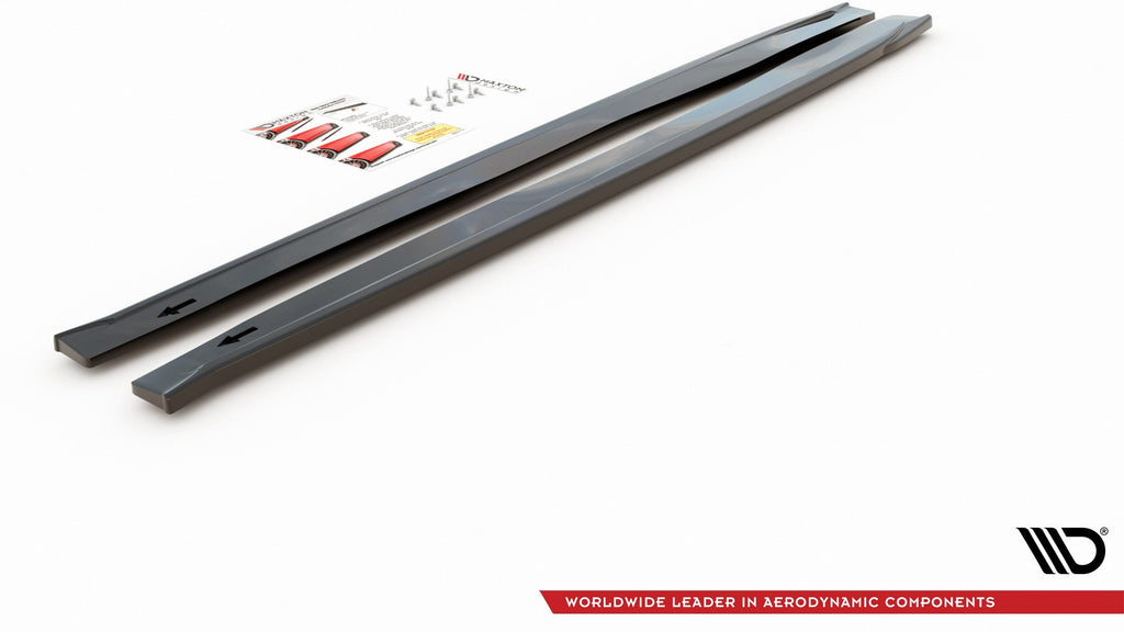 Maxton Design Street+ Seitenschweller Leisten passend für Abarth 124 Spider schwarz Hochglanz