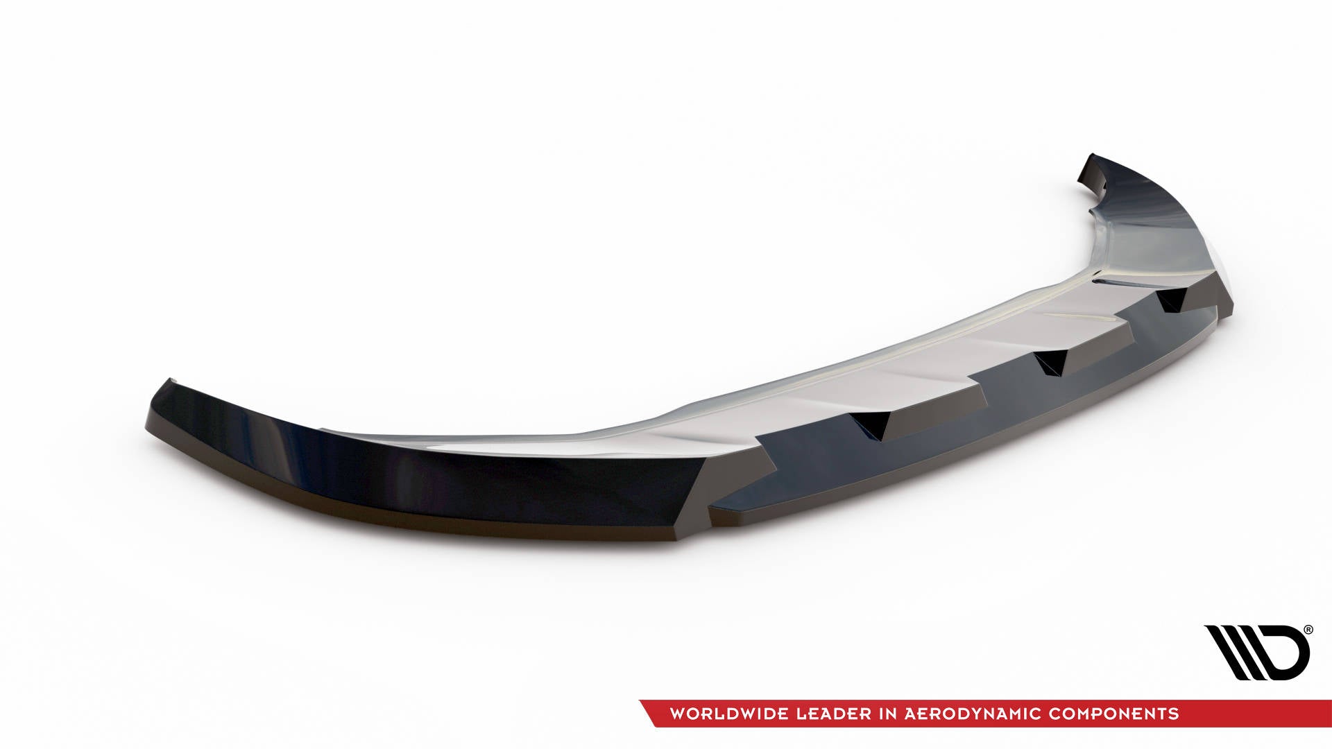 Maxton Design Street+ Spoilerlippe Front Ansatz V.1 passend für Audi Q4 e-tron Sportback S-line Mk1 schwarz Hochglanz