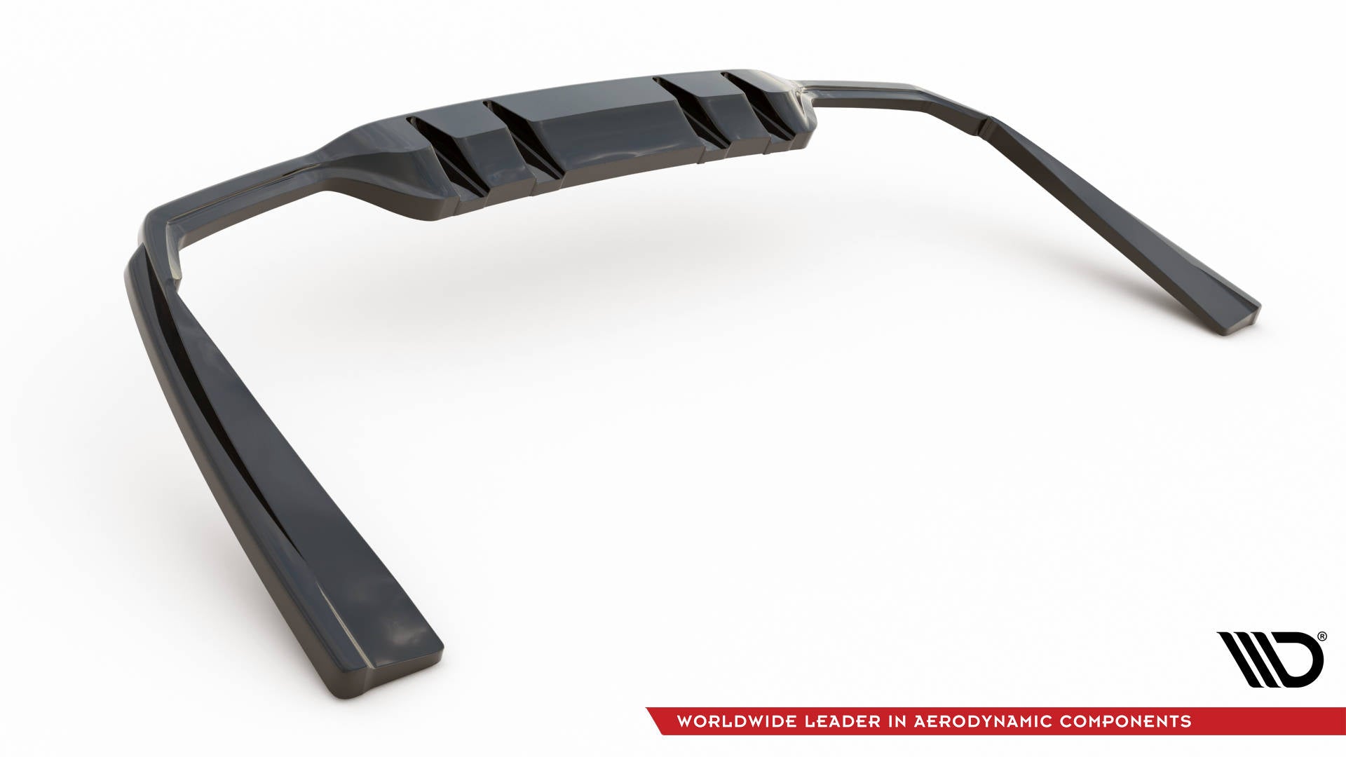 Maxton Design Street+ Mittlerer Diffusor RACE passend für Mercedes-AMG C 43 Limousine W205 Facelift schwarz Hochglanz