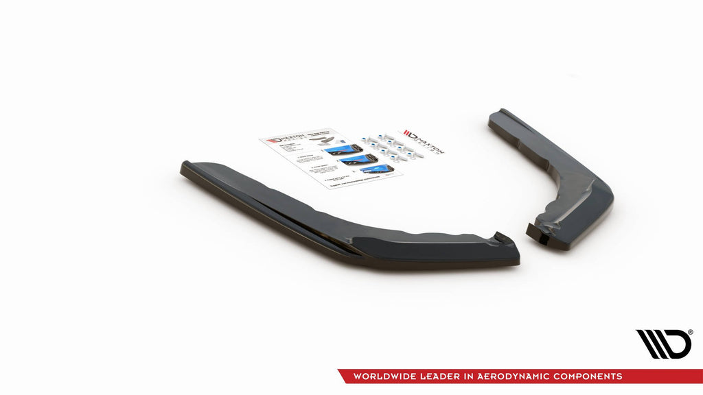 Maxton Design Heck Ansatz Flaps Diffusor V.2 passend für BMW M4 F82 schwarz Hochglanz