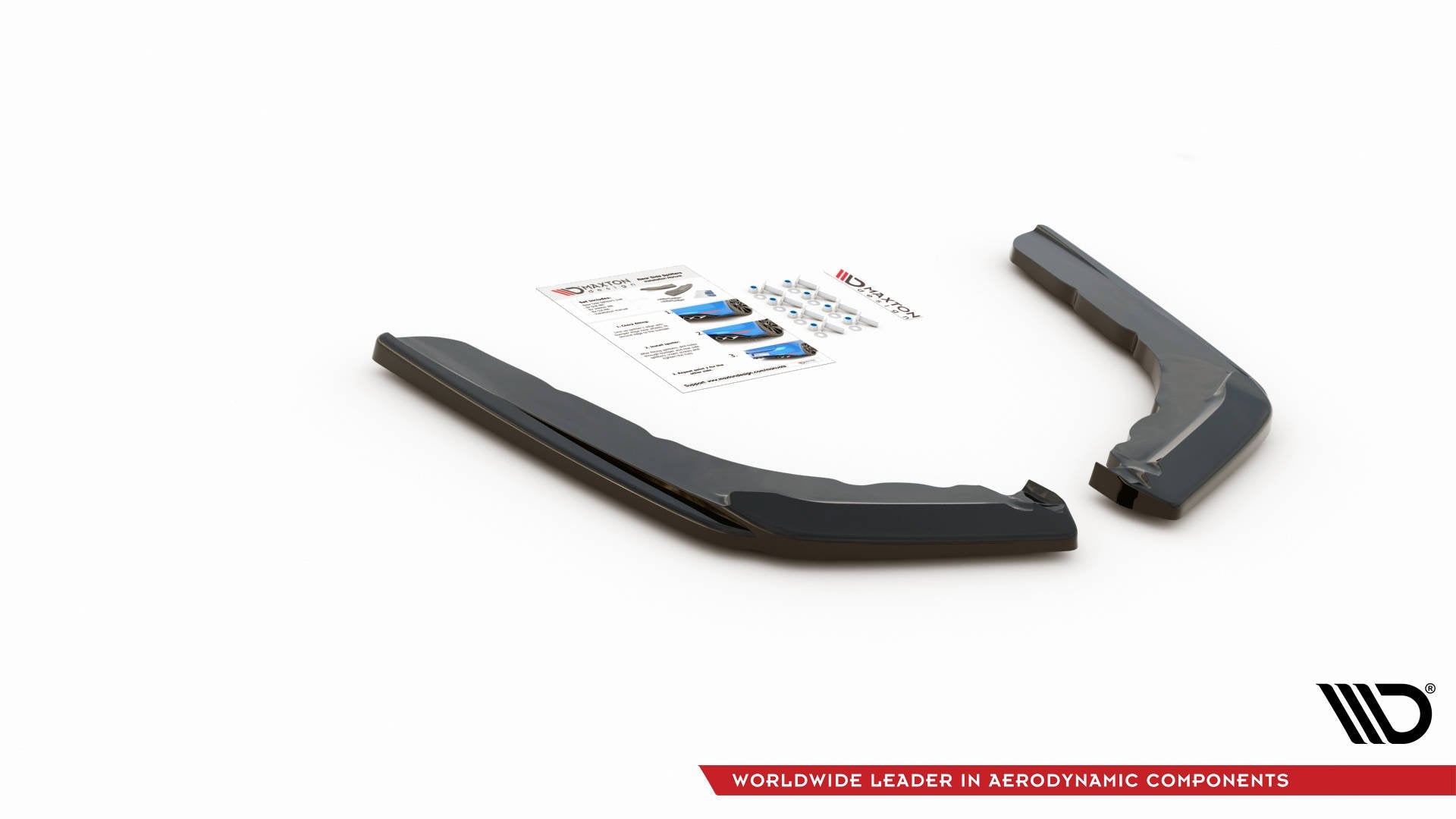 Maxton Design Heck Ansatz Flaps Diffusor V.2 passend für BMW M4 F82 schwarz Hochglanz