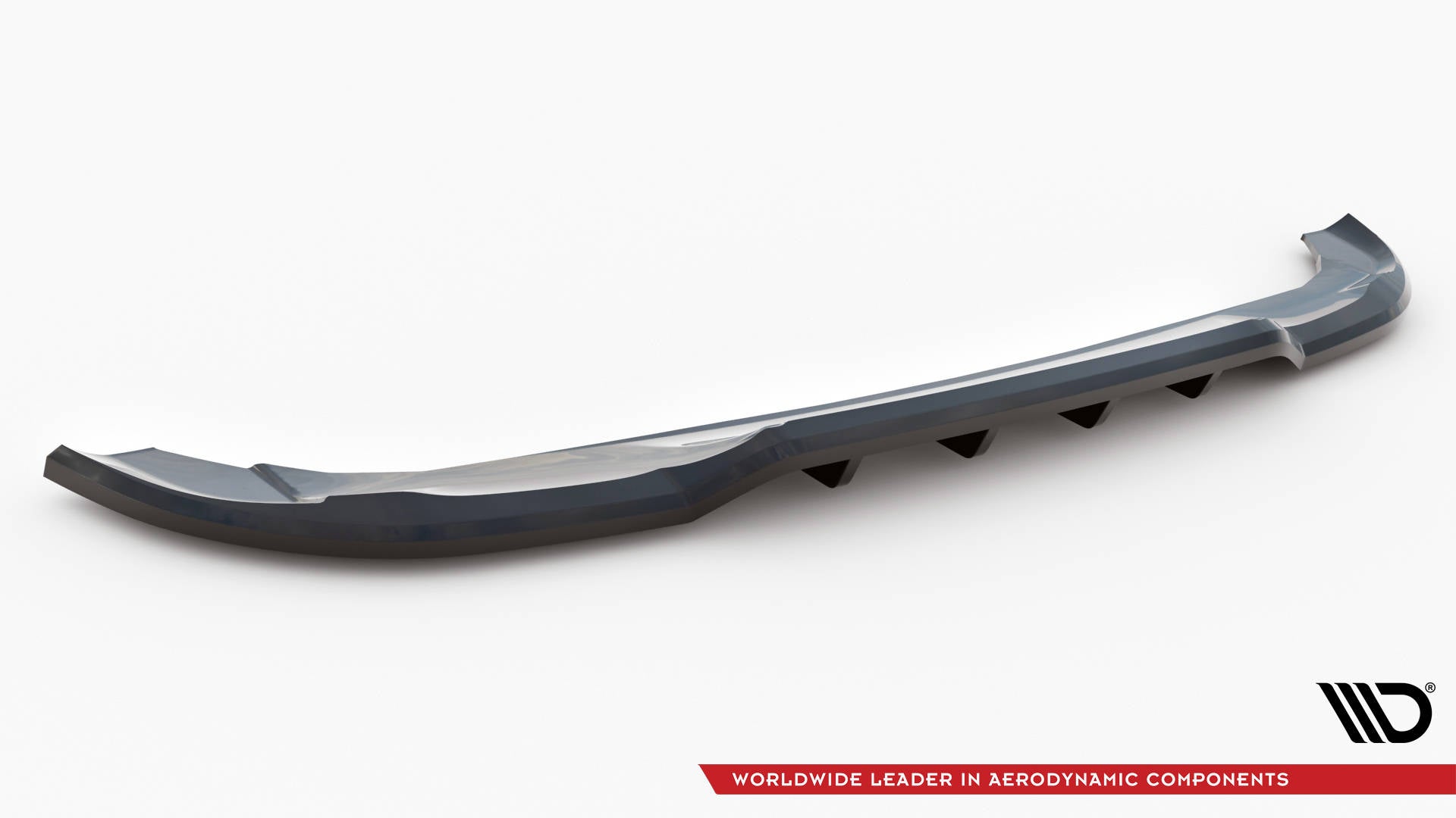 Maxton Design Street+ Mittlerer Diffusor RACE passend für Mercedes-Benz A AMG-Line W176 Facelift schwarz Hochglanz
