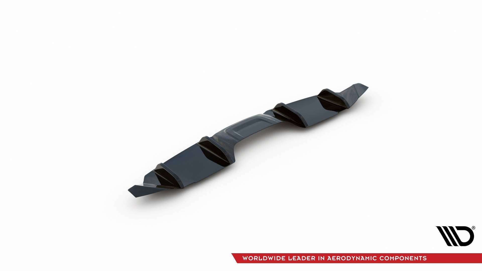 Maxton Design Diffusor Heck Ansatz passend für Ford Mustang Mk. 6 Facelift schwarz Hochglanz