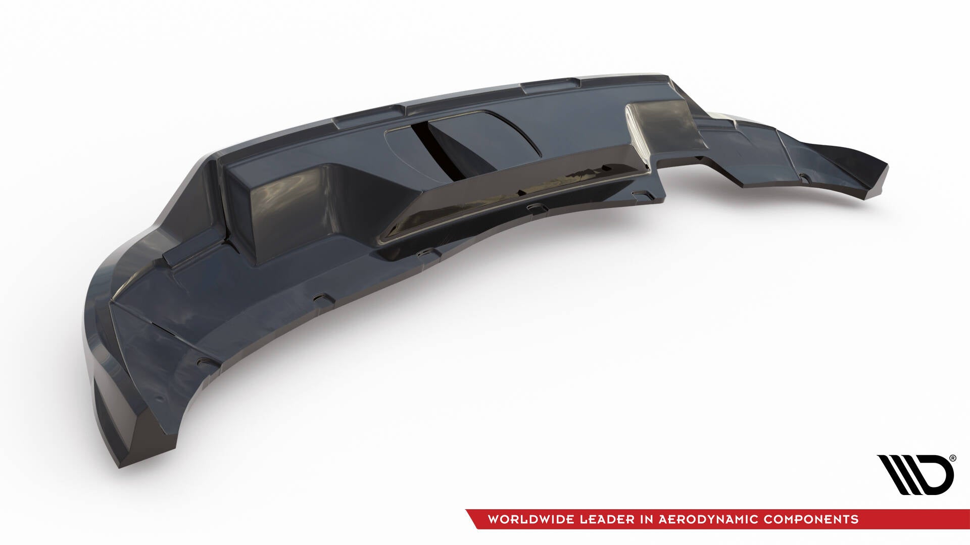 Maxton Design Street+ Mittlerer Diffusor RACE passend für Skoda Kamiq Monte Carlo Mk1 Facelift schwarz Hochglanz