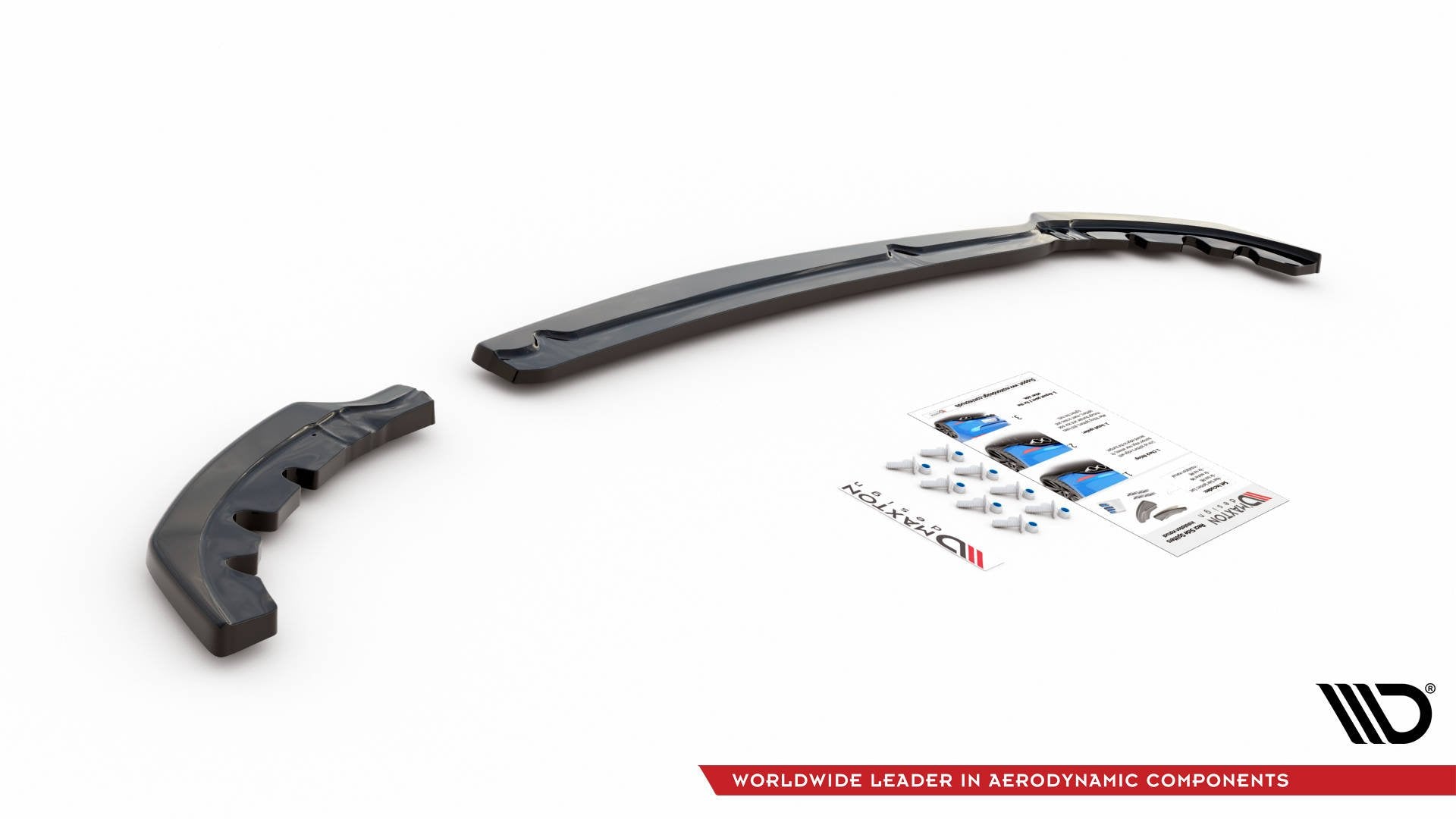 Maxton Design Heck Ansatz Flaps Diffusor passend für Peugeot 208 Mk2 schwarz Hochglanz