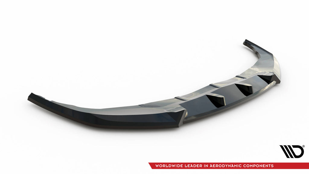 Maxton Design Street+ Spoilerlippe Front Ansatz V.1 passend für BMW 1er F40 schwarz Hochglanz