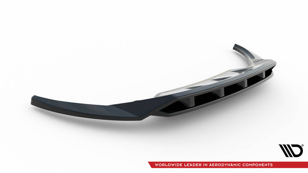 Maxton Design Street+ Spoilerlippe Front Ansatz passend für Toyota Hilux Invincible Mk8 Facelift schwarz Hochglanz