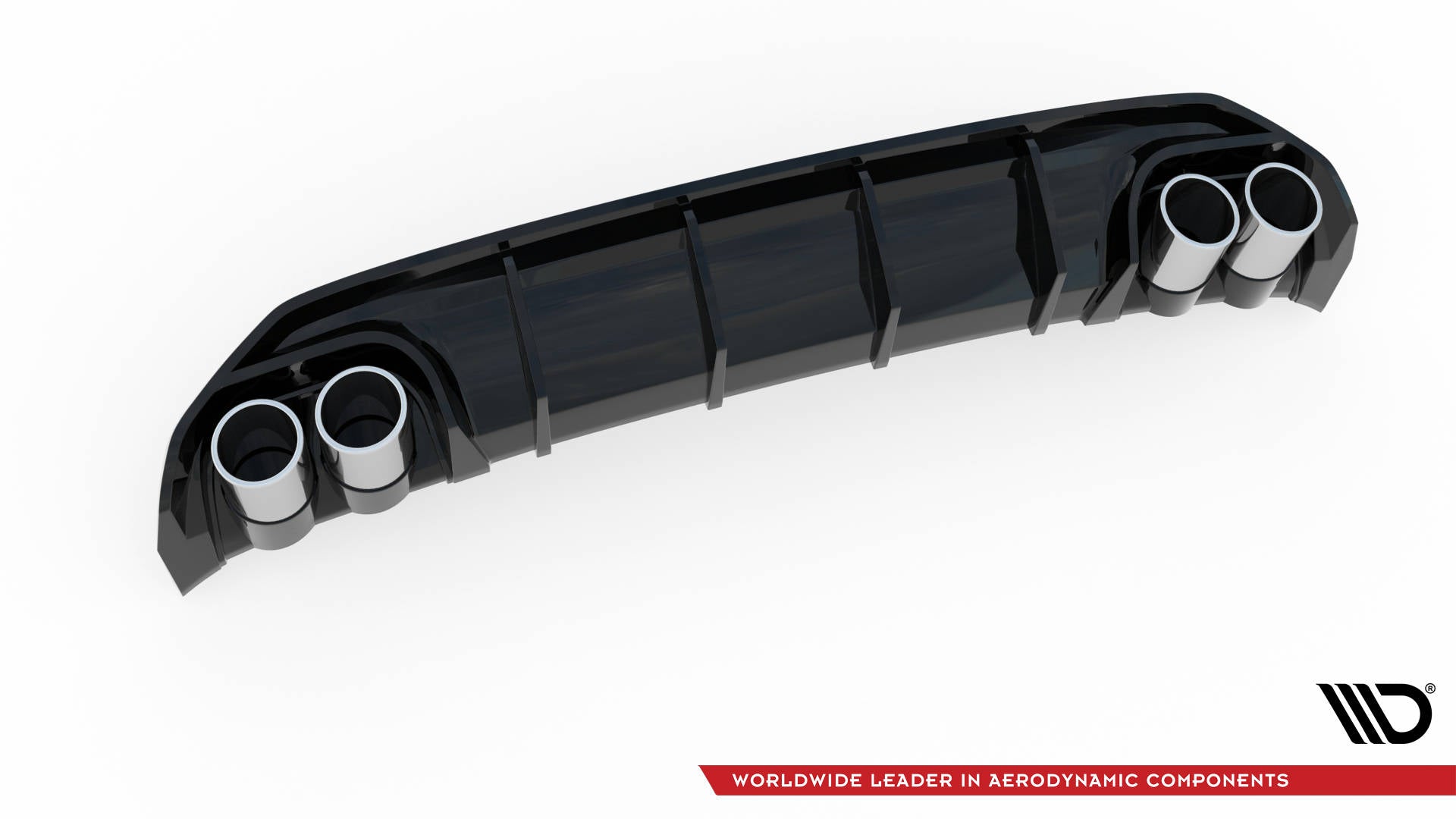 Maxton Design Diffusor Heck Ansatz + Endrohre passend für Audi A3 S-Line Sportback 8Y